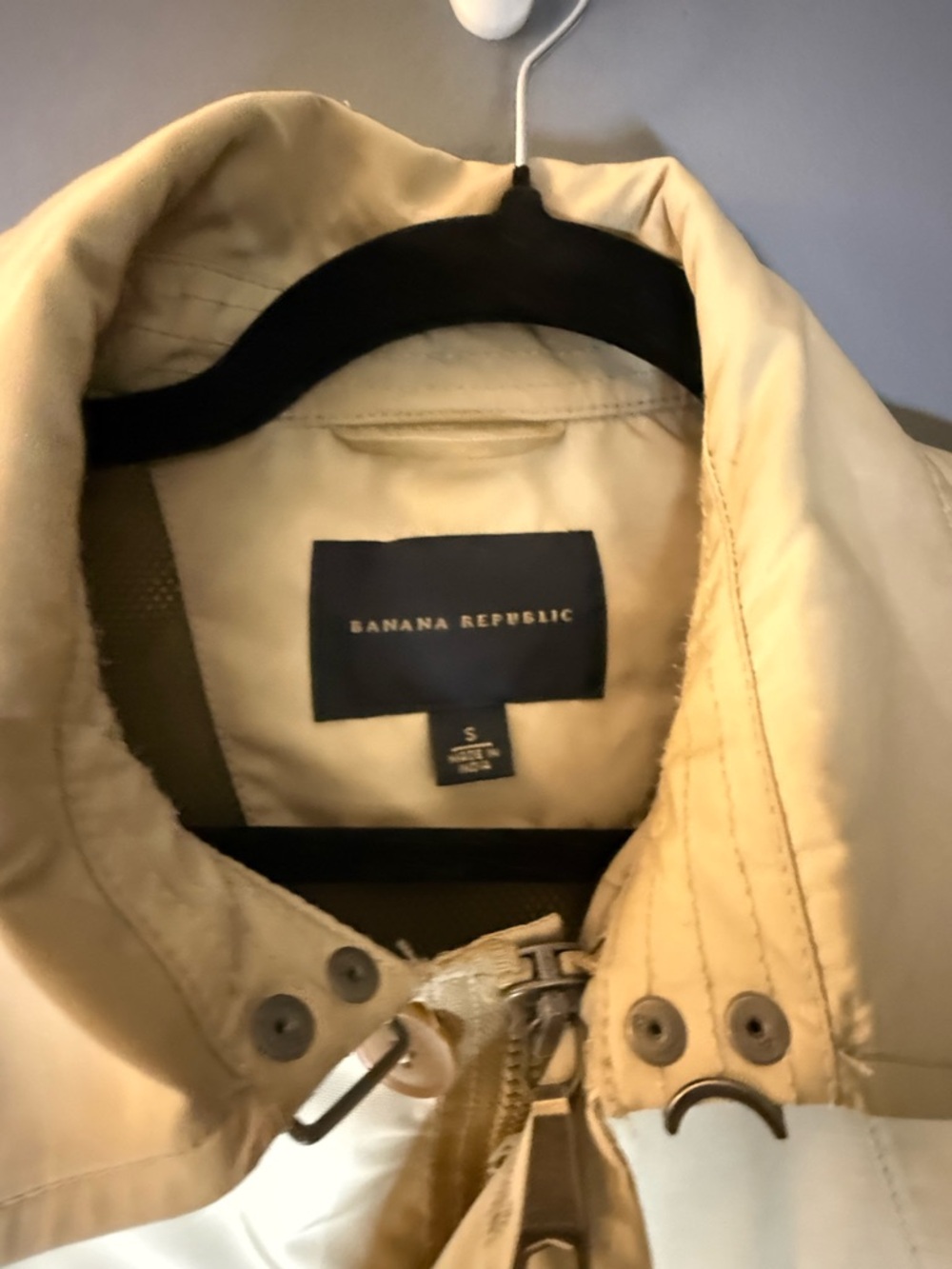 Banana Republic Men's Cream Military Field Jacket - Picture 2 of 6